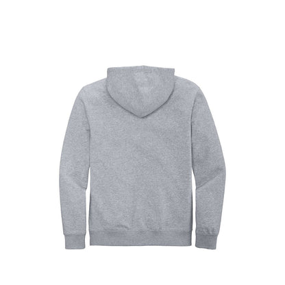 District V.I.T. Fleece Full-Zip Hoodie — Light Heather Grey (Back)