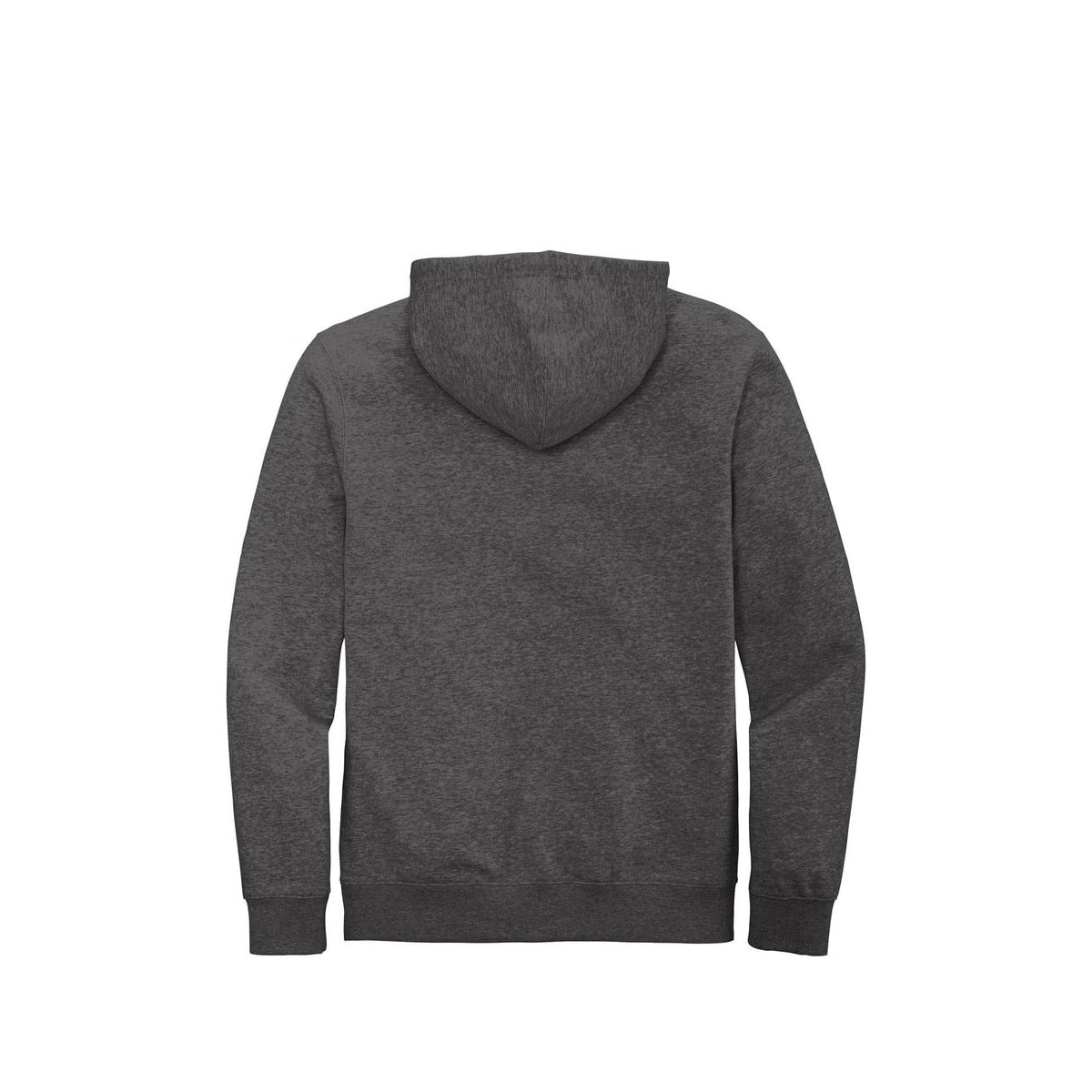 District V.I.T. Fleece Full-Zip Hoodie — Heathered Charcoal (Back)