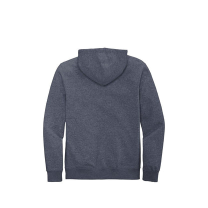 District V.I.T. Fleece Full-Zip Hoodie — Heathered Navy (Back)