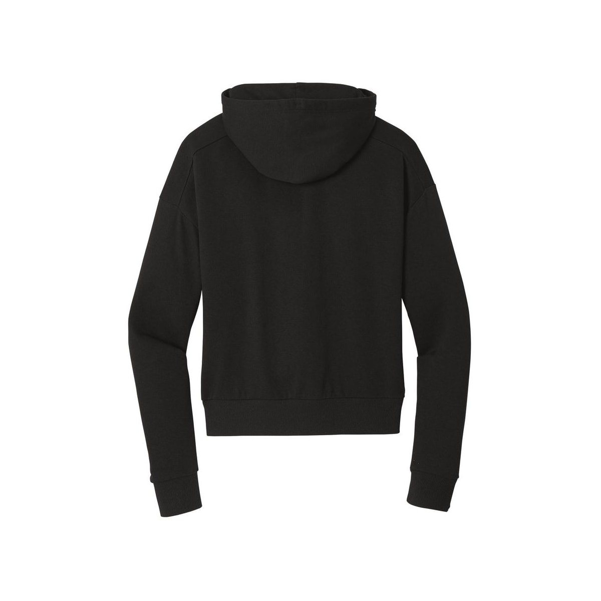 District Women's Perfect Tri Fleece 1/2-Zip Pullover — Black (Back)