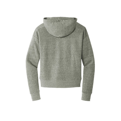 District Women's Perfect Tri Fleece 1/2-Zip Pullover — Grey Frost (Back)