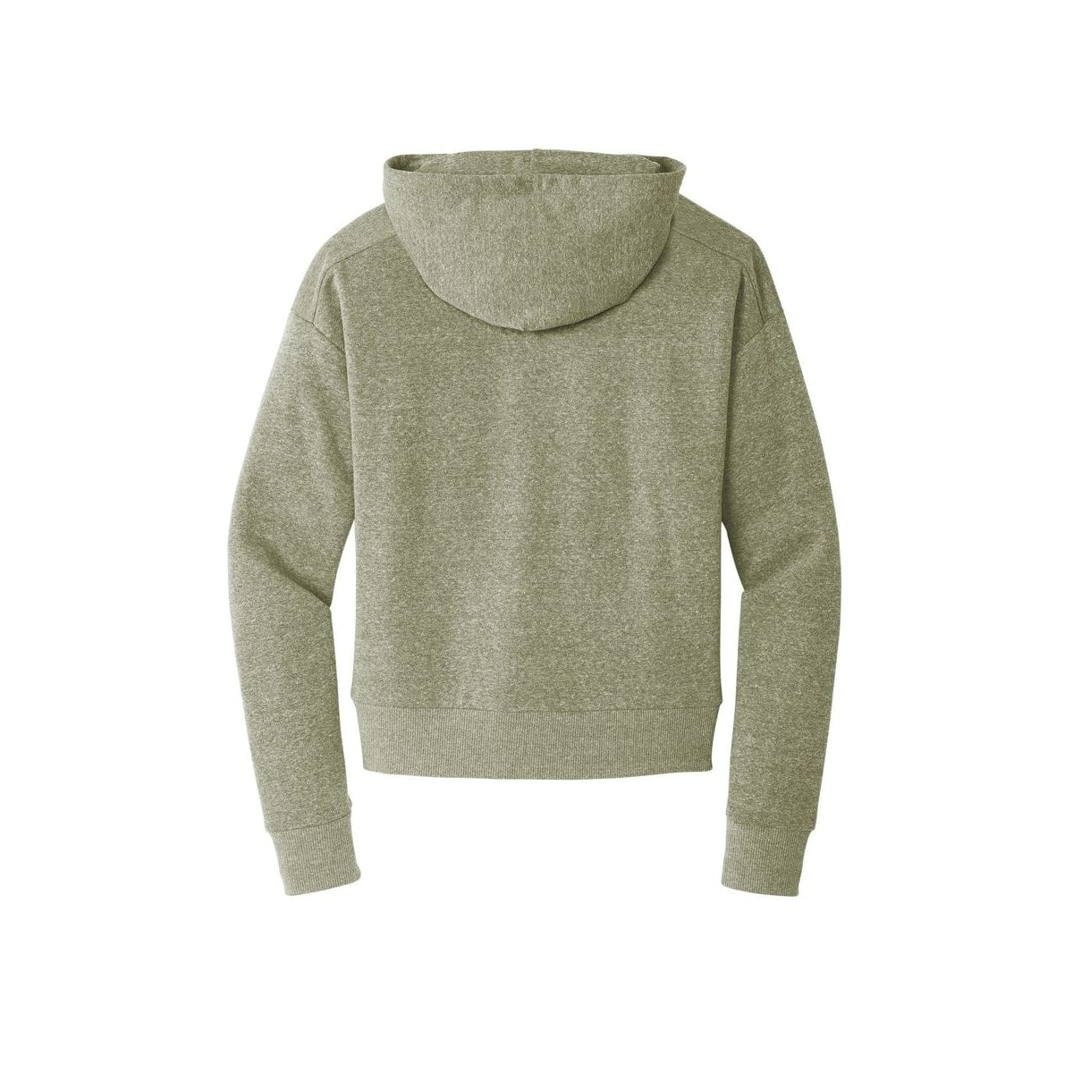 District Women's Perfect Tri Fleece 1/2-Zip Pullover — Military Green Frost (Back)
