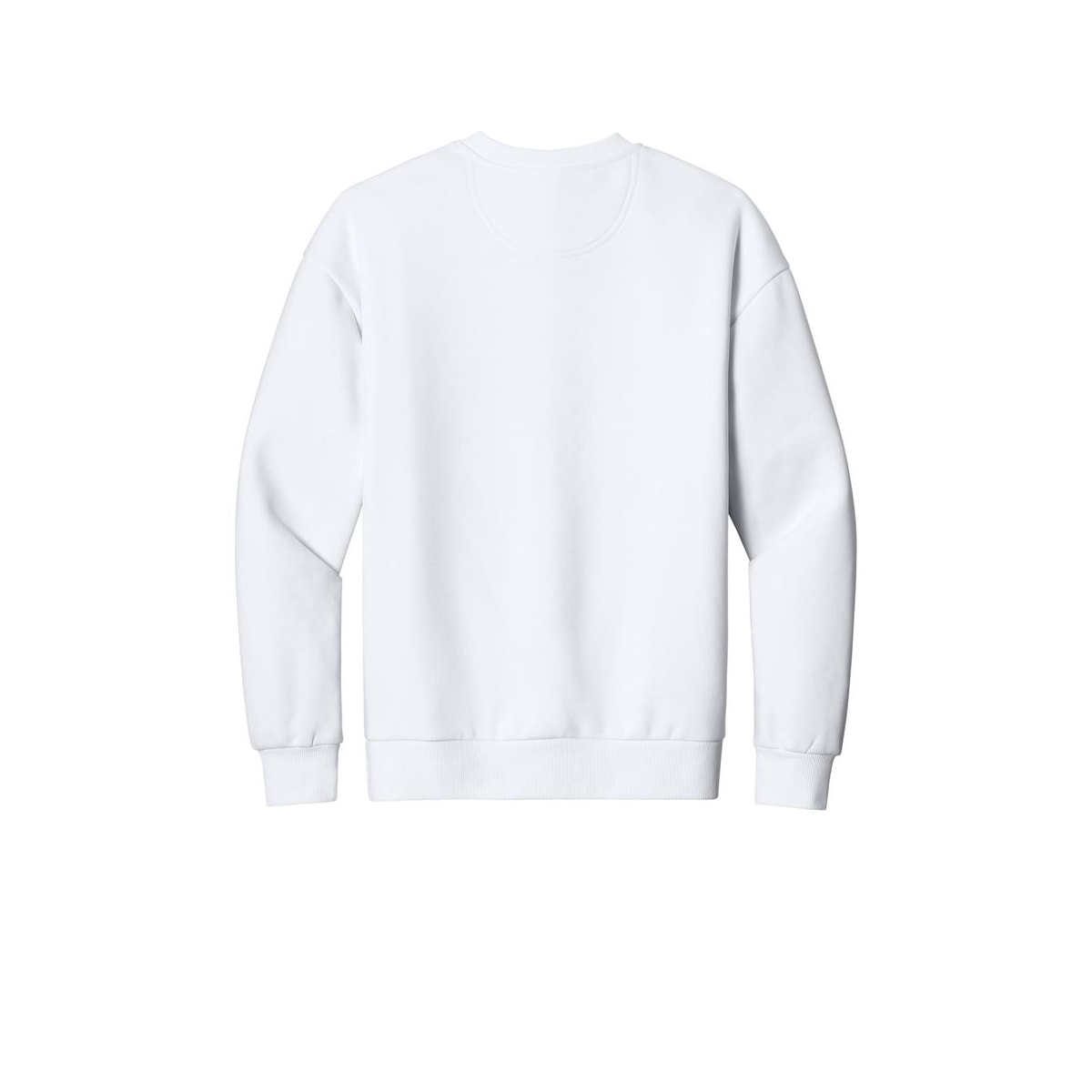 District V.I.T. Heavyweight Fleece Crew — White (Back)