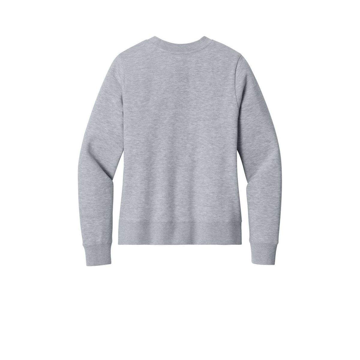 District Women's V.I.T. Fleece Crew — Light Heather Grey (Back)