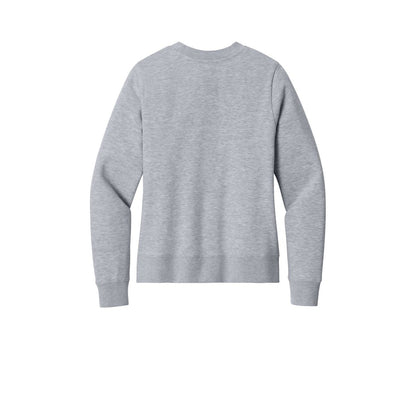 District Women's V.I.T. Fleece Crew — Light Heather Grey (Back)