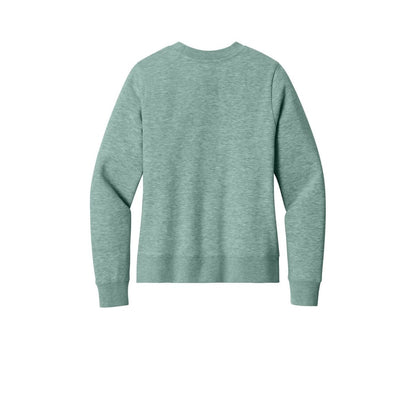 District Women's V.I.T. Fleece Crew — Heathered Dusty Sage (Back)