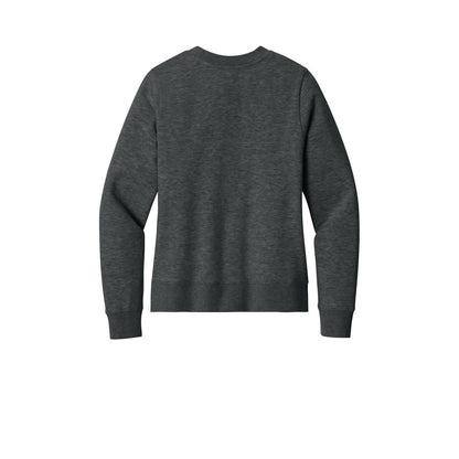District Women's V.I.T. Fleece Crew — Heathered Charcoal (Back)