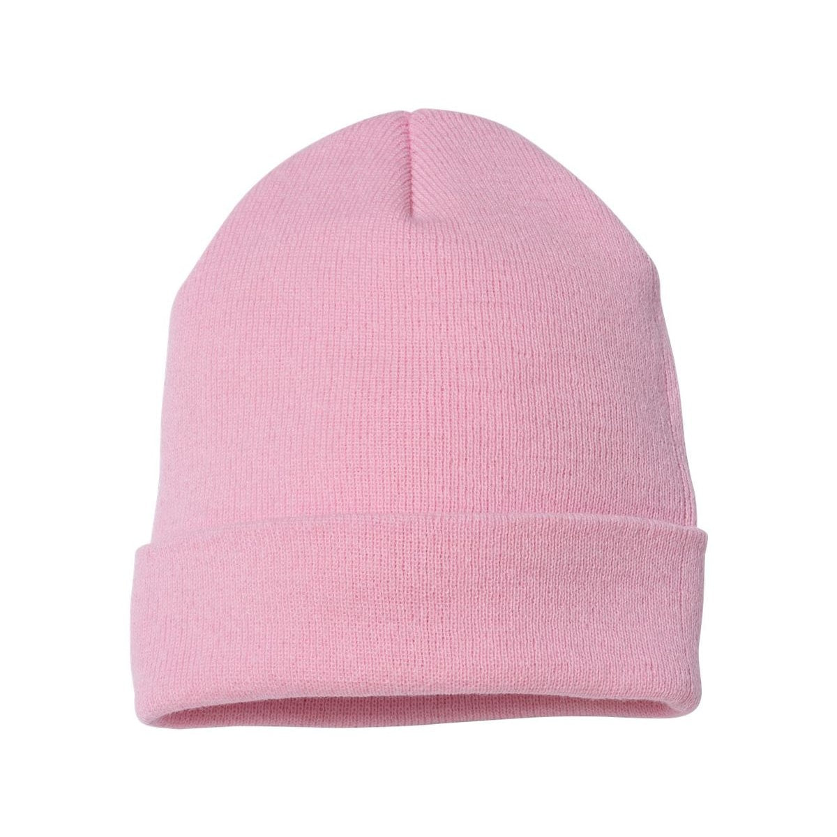 Cuffed Beanie — Baby Pink (Back)
