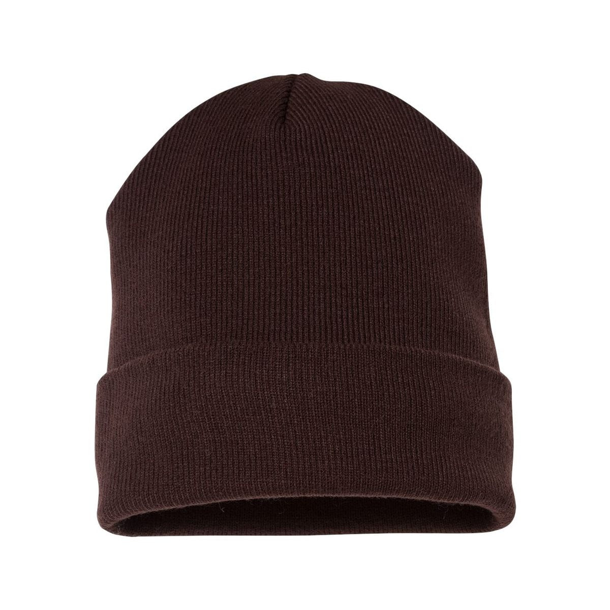 Cuffed Beanie — Brown (Back)