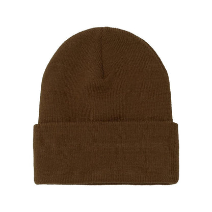 Cuffed Beanie — Caramel (Back)