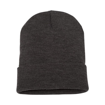 Cuffed Beanie — Dark Grey (Back)