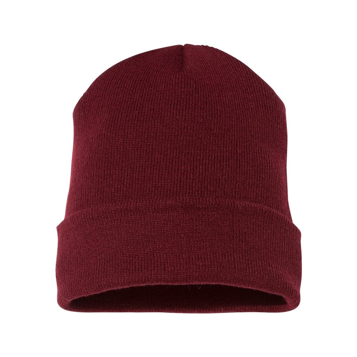 Cuffed Beanie — Maroon (Back)