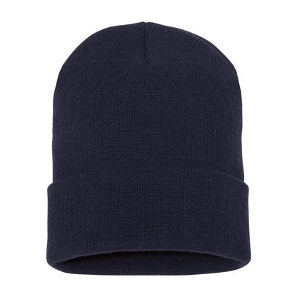 Cuffed Beanie — Navy (Back)