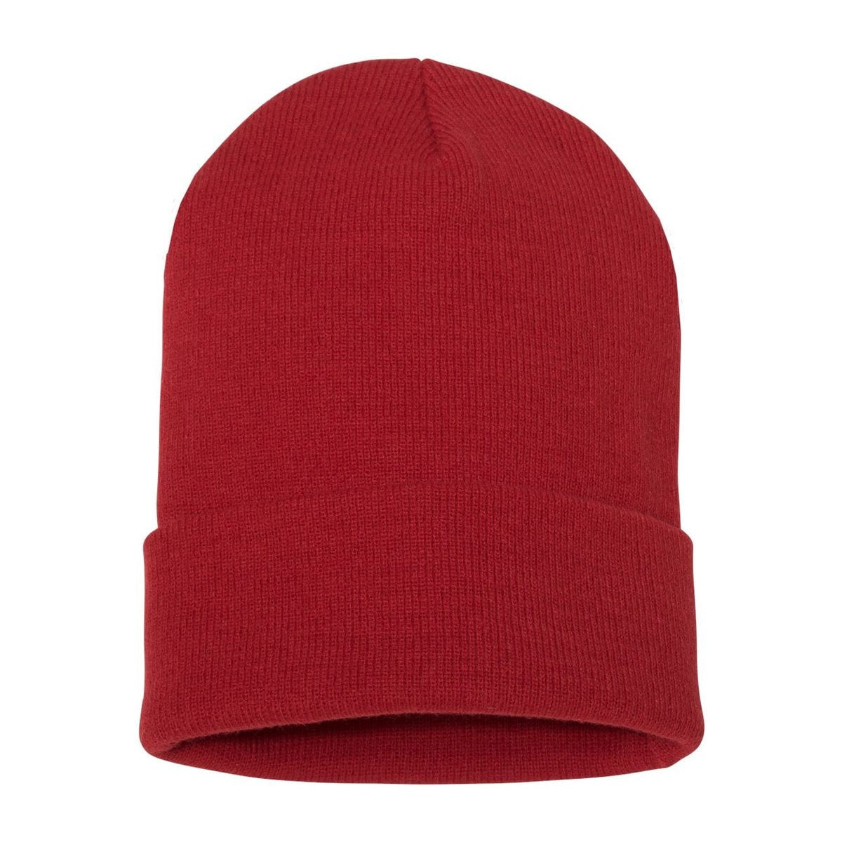 Cuffed Beanie — Red (Back)