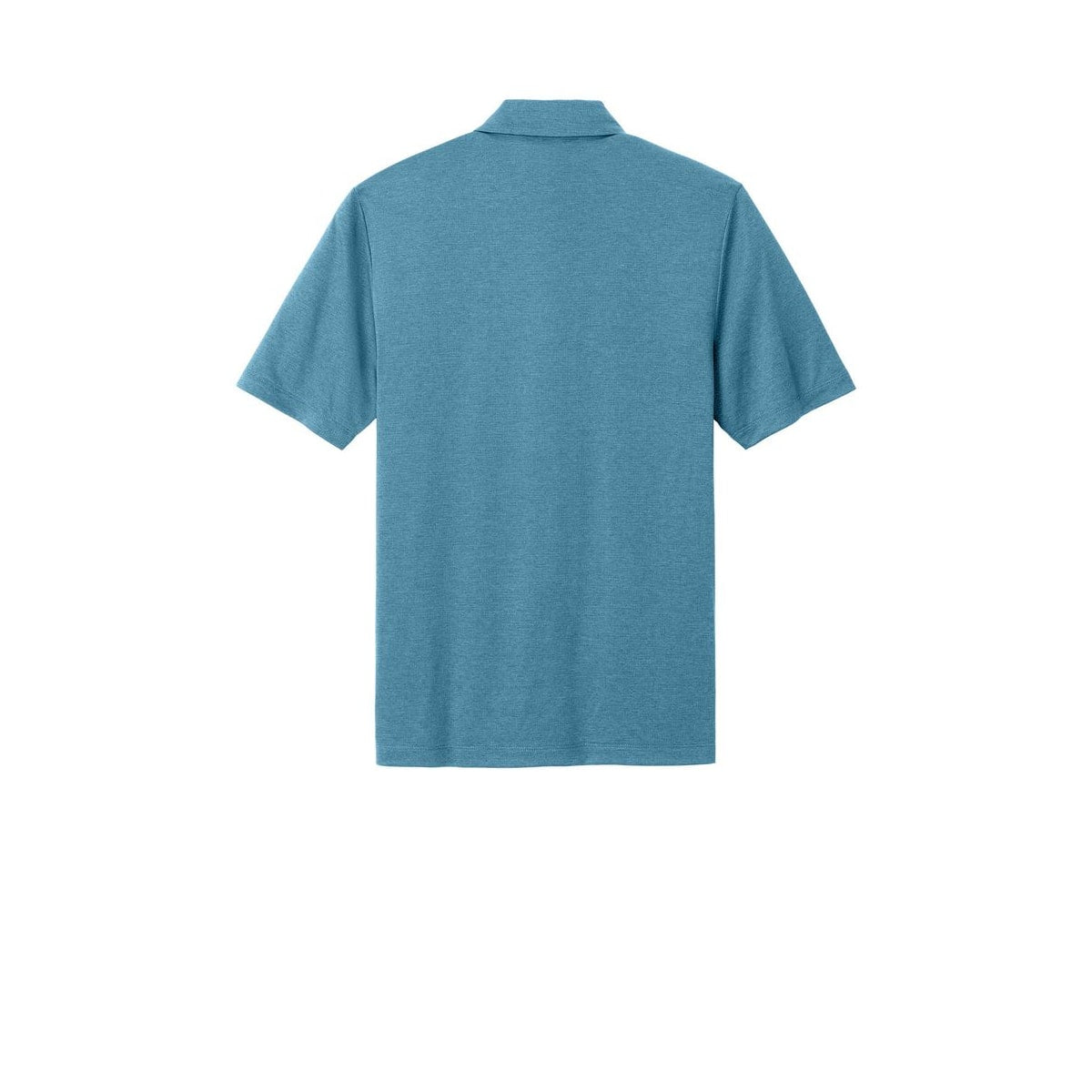 Mercer+Mettle Recharge Jersey Polo — Harbor Blue Heather (Back)