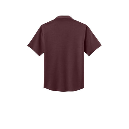 Mercer+Mettle Lite Spacer Polo — Dark Raisin (Back)