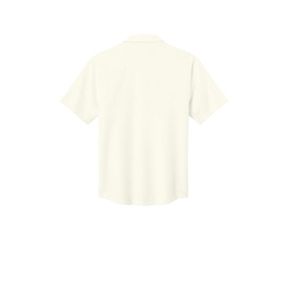 Mercer+Mettle Lite Spacer Polo — Ivory Chiffon (Back)