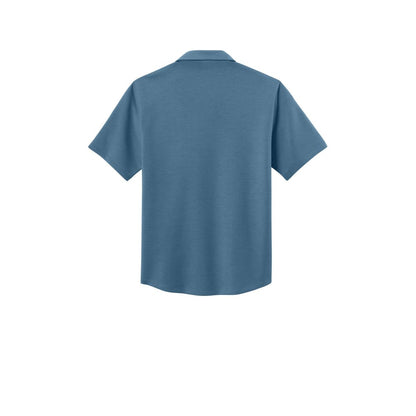 Mercer+Mettle Lite Spacer Polo — Harbor Blue (Back)