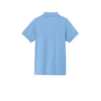 Jerzees Youth Dri-Power Sport Shirt — Light Blue (Back)