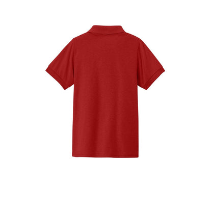 Jerzees Youth Dri-Power Sport Shirt — True Red (Back)