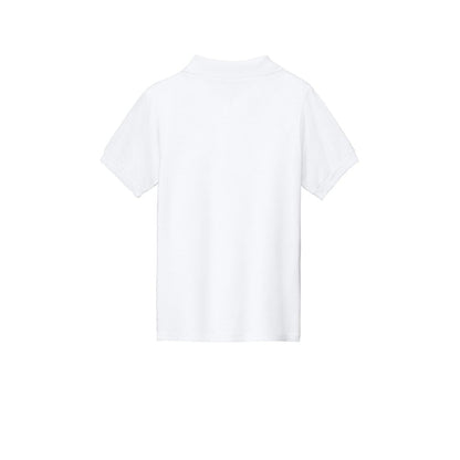 Jerzees Youth Dri-Power Sport Shirt — White (Back)