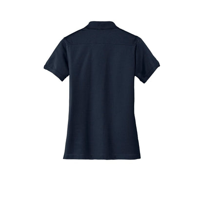 Port Authority Women's Stretch Pique Polo — Dress Blue Navy (Back)
