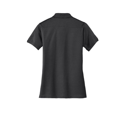 Port Authority Women's Stretch Pique Polo — Grey Smoke (Back)