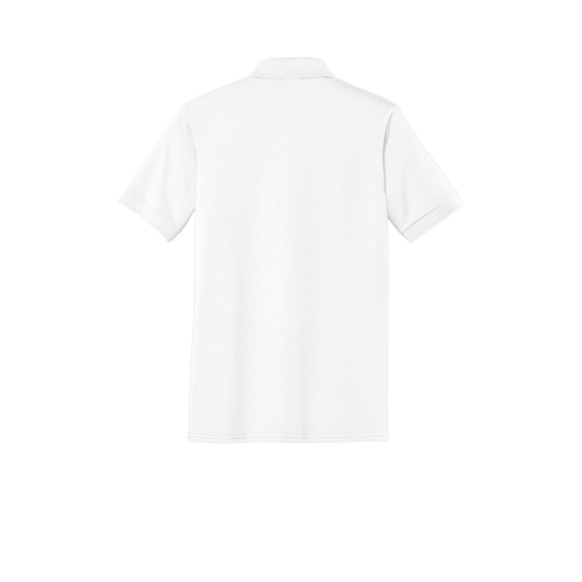 Port & Co Tall Core Blend Jersey Knit Polo — White (Back)