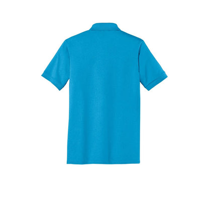 Port & Co Tall Core Blend Jersey Knit Polo — Aquatic Blue (Back)