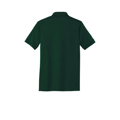 Port & Co Tall Core Blend Jersey Knit Polo — Dark Green (Back)