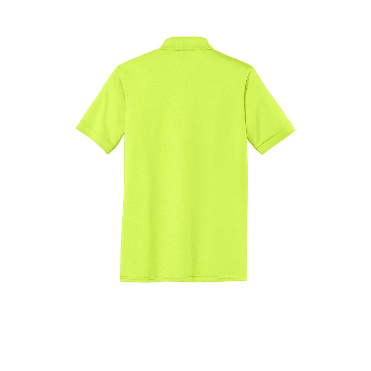 Port & Co Tall Core Blend Jersey Knit Polo — Safety Green (Back)