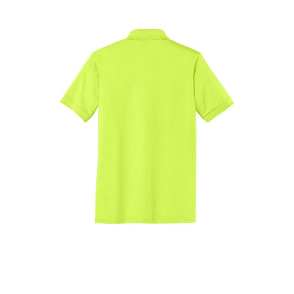 Port & Co Tall Core Blend Jersey Knit Polo — Safety Green (Back)