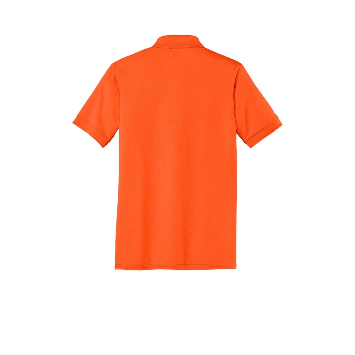 Port & Co Tall Core Blend Jersey Knit Polo — Safety Orange (Back)