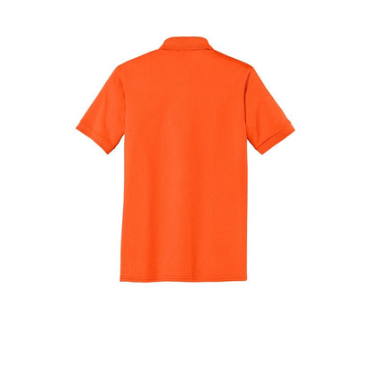 Port & Co Tall Core Blend Jersey Knit Polo — Safety Orange (Back)