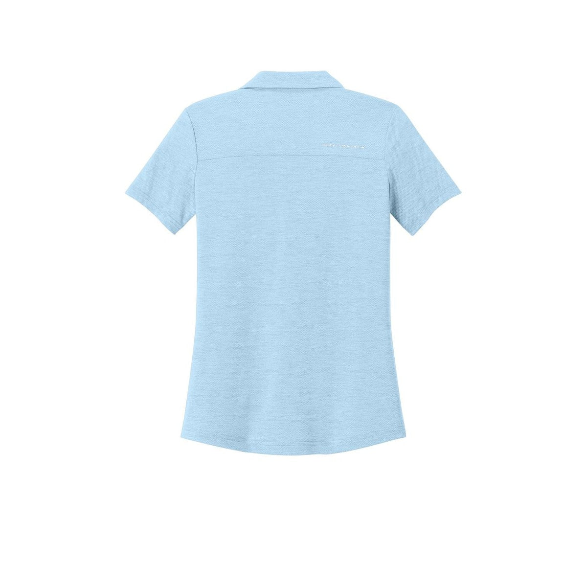 TravisMathew Women's Onward Polo — Airy Blue Heather (Back)