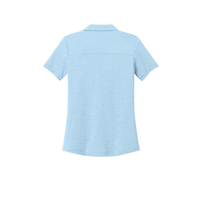 TravisMathew Women's Onward Polo — Airy Blue Heather (Back)