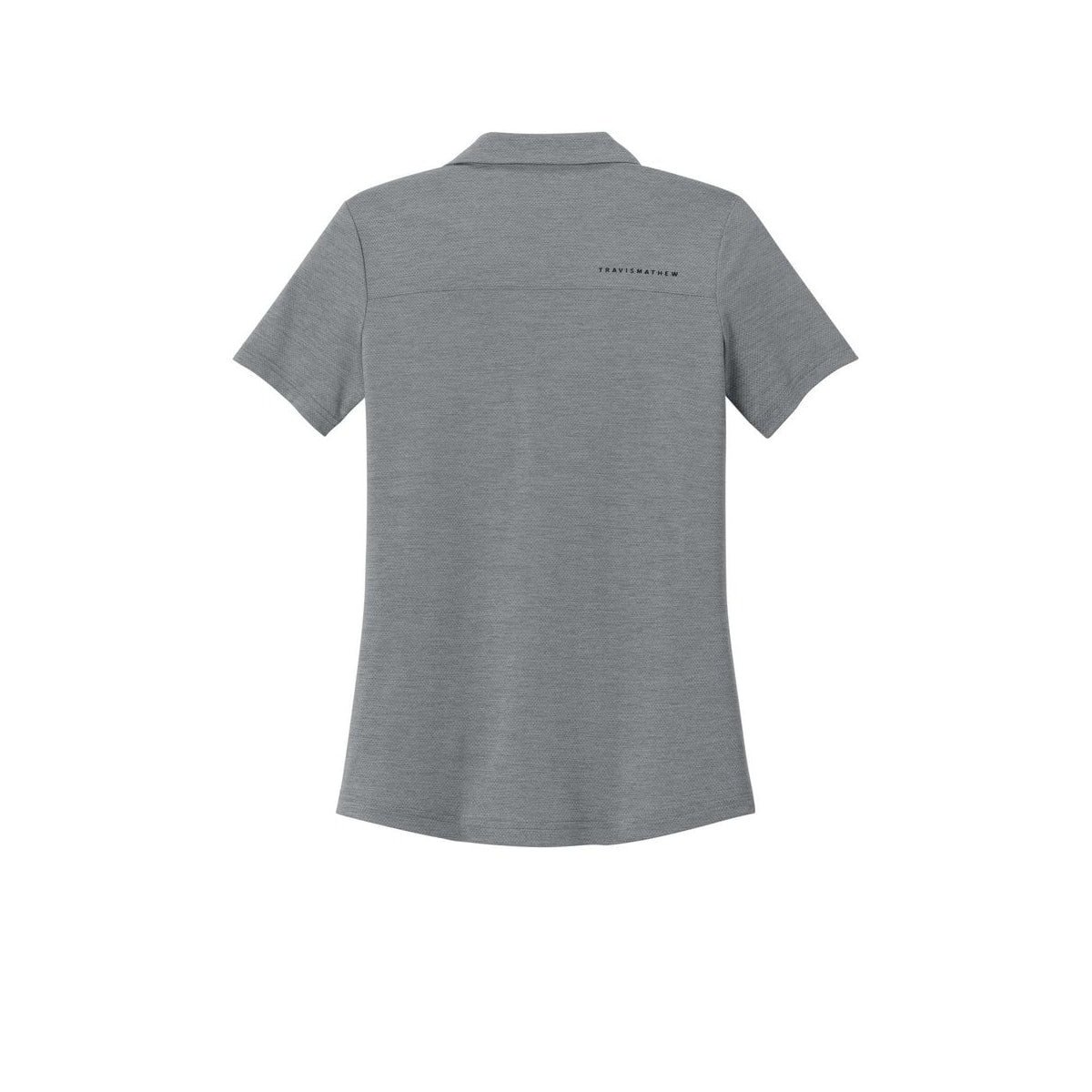TravisMathew Women's Onward Polo — Quiet Shade Grey Heather (Back)