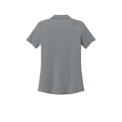 TravisMathew Women's Onward Polo — Quiet Shade Grey Heather (Back)