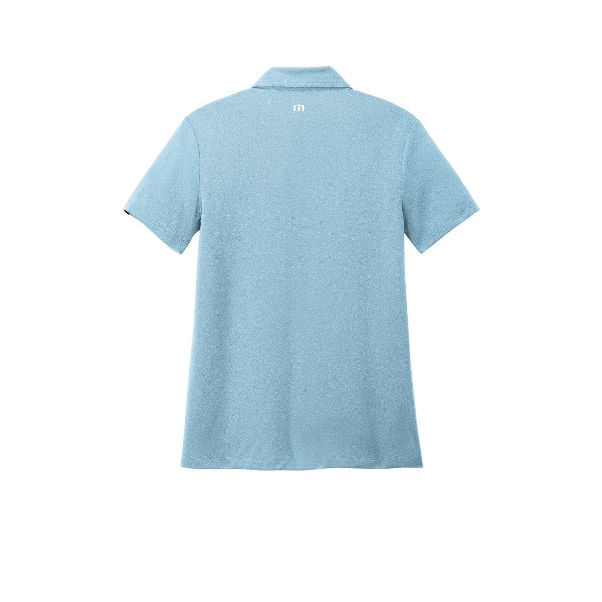 TravisMathew Women's Coto Performance Polo — Brilliant Blue Heather (Back)