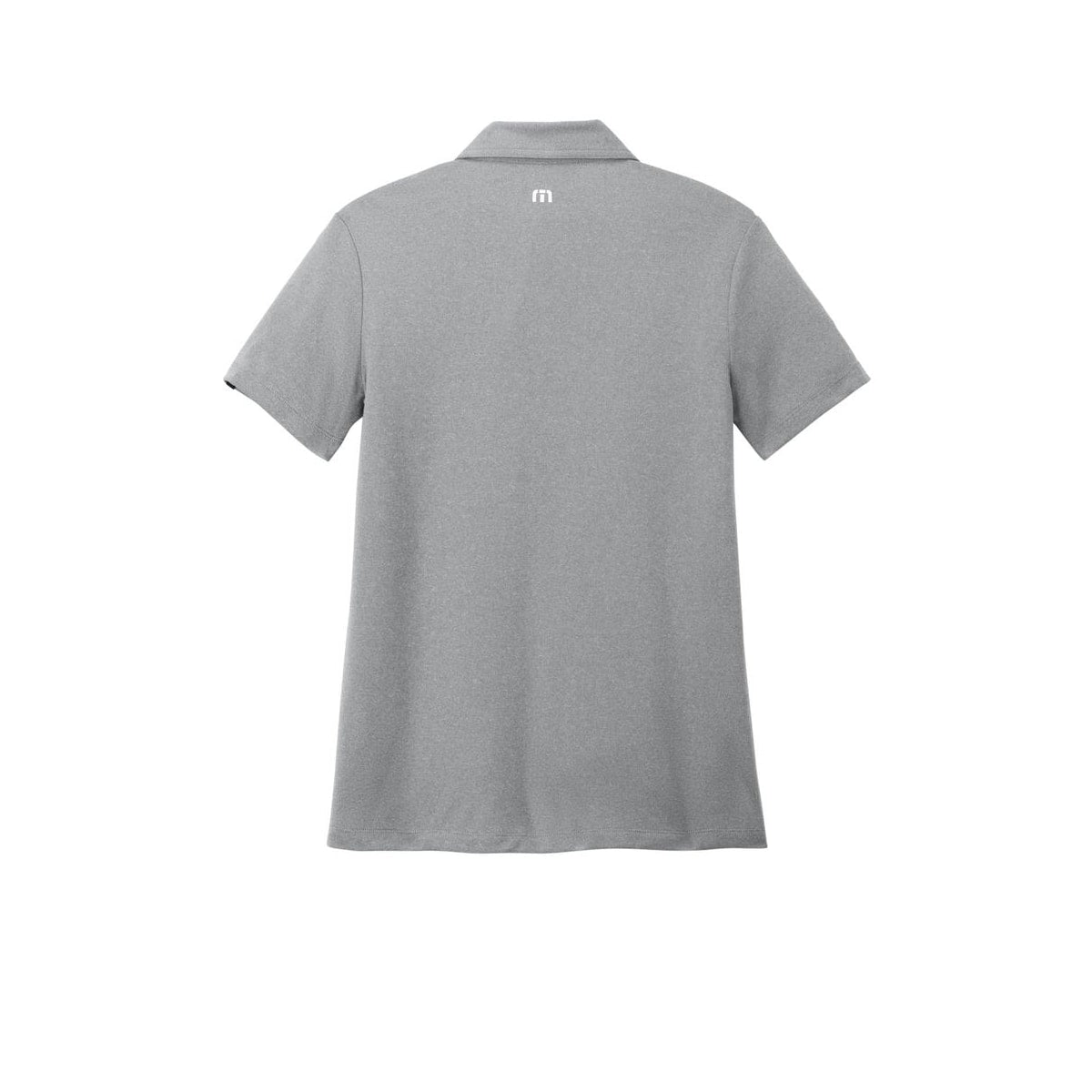 TravisMathew Women's Coto Performance Polo — Quiet Shade Grey/ Black (Back)