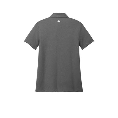 TravisMathew Women's Coto Performance Polo — Quiet Shade Grey Heather (Back)