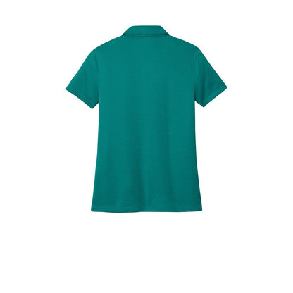 Nike Women's Dri-FIT Smooth Heather Polo — Bright Spruce Heather (Back)