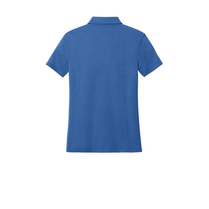 Nike Women's Dri-FIT Smooth Heather Polo — Game Royal Heather (Back)