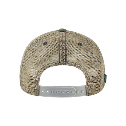 Old Favorite Trucker Cap — Black Field Camo/ Java (Back)