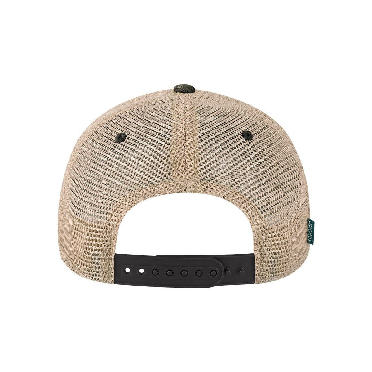 Old Favorite Trucker Cap — Black/ Army Camo/ Khaki (Back)