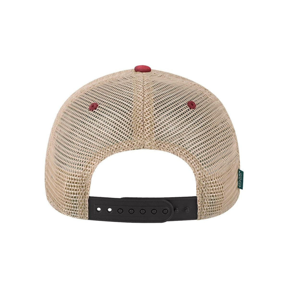 Old Favorite Trucker Cap — Black/ Cardinal/ Khaki (Back)