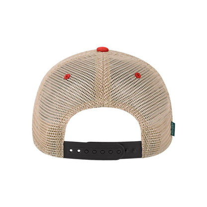 Old Favorite Trucker Cap — Black/ Scarlet Red/ Khaki (Back)