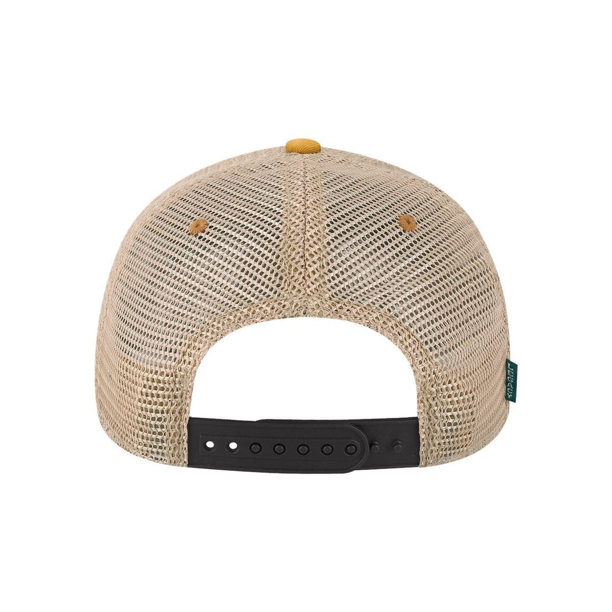 Old Favorite Trucker Cap — Black/ Yellow/ Khaki (Back)