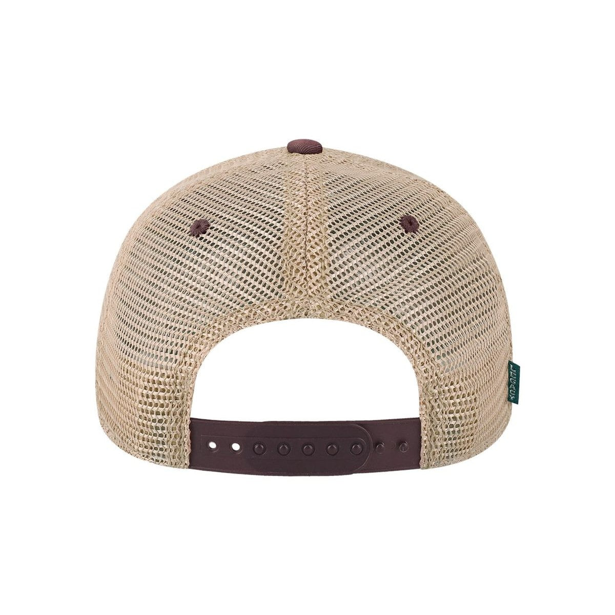 Old Favorite Trucker Cap — Burgundy/ Khaki (Back)