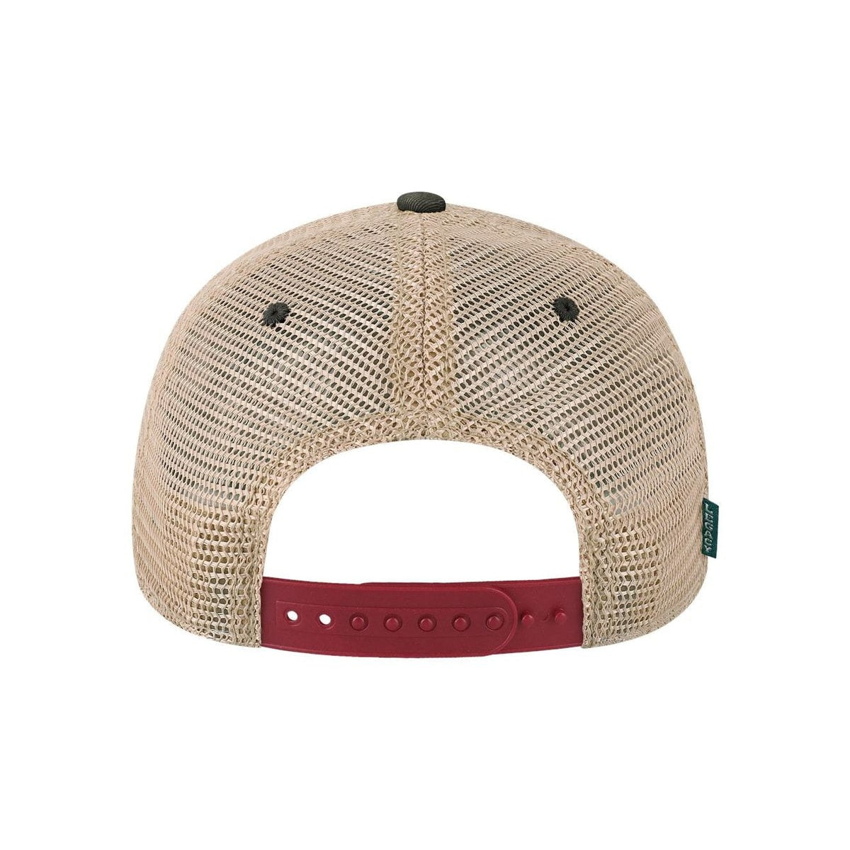Old Favorite Trucker Cap — Cardinal/ Black/ Khaki (Back)